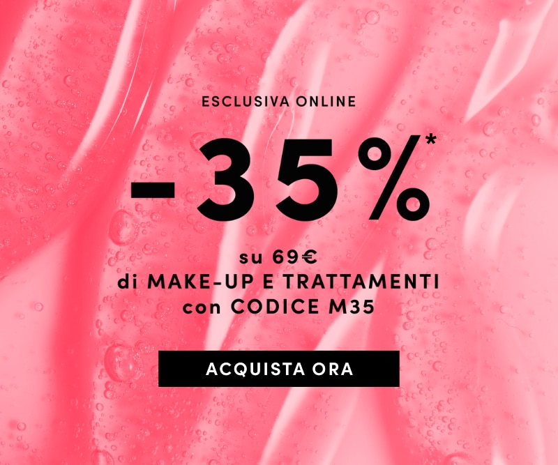 Esclusiva online -35% su 69€ di make-up e trattamenti con codice M35, acquista ora