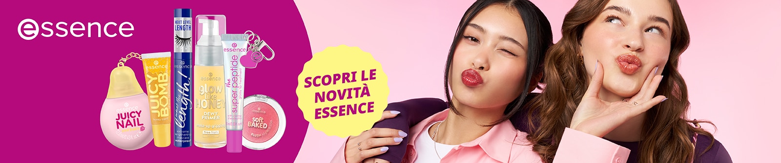 CopilotAlt text (IT): Essence novità make‑up, scopri le novità Essence per labbra e viso.