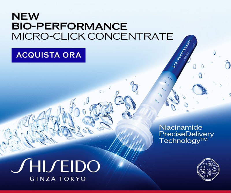 Shiseido Bio-Performance Micro-Click Concentrate con Niacinamide PreciseDelivery™, disponibile ora per l’acquisto