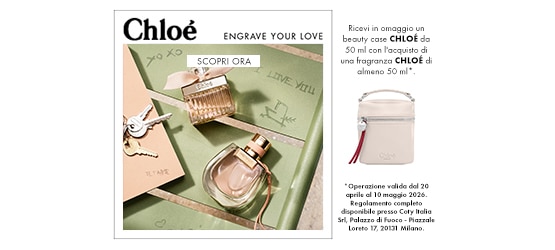 Chloé Eau de Parfum con incisione personalizzata e bottiglia iconica.
