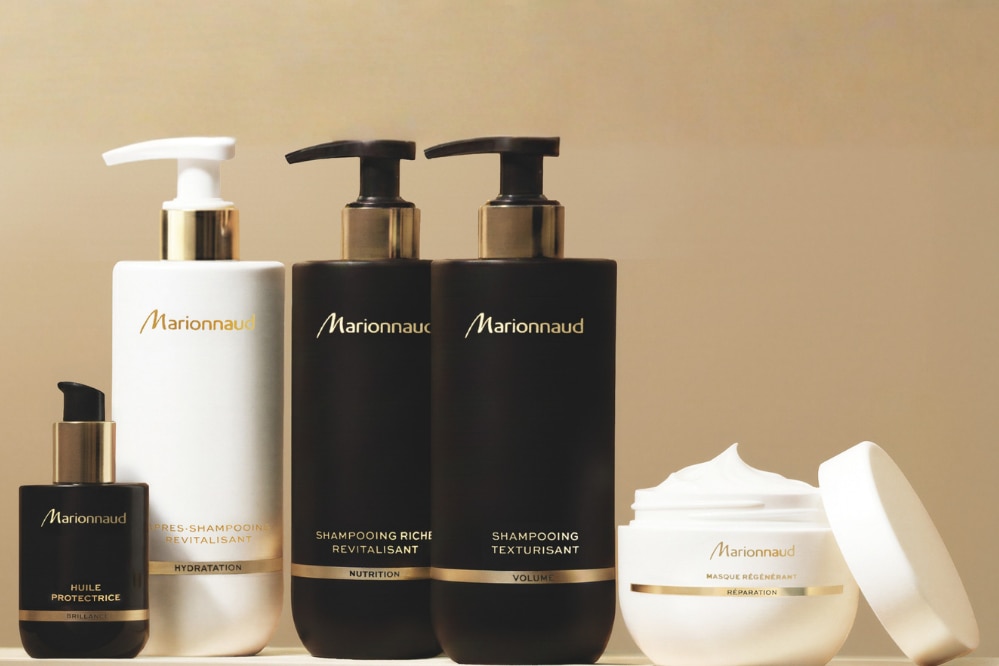 Marionnaud Haircare, routine completa per capelli con shampoo nutriente, trattamento idratante, olio protettivo e maschera riparatrice per capelli luminosi e morbidi