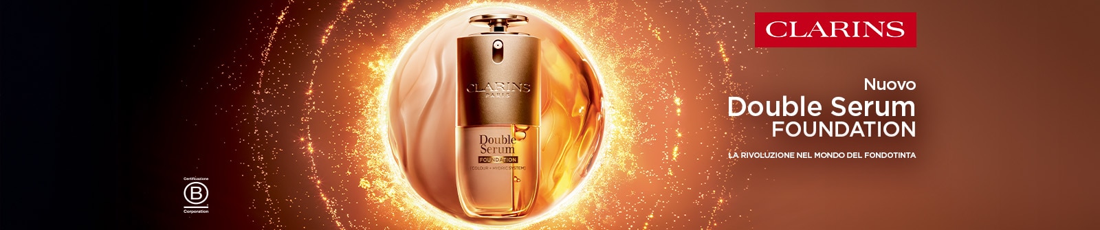 Clarins Double Serum Foundation, il nuovo fondotinta dal finish luminoso con formula innovativa.