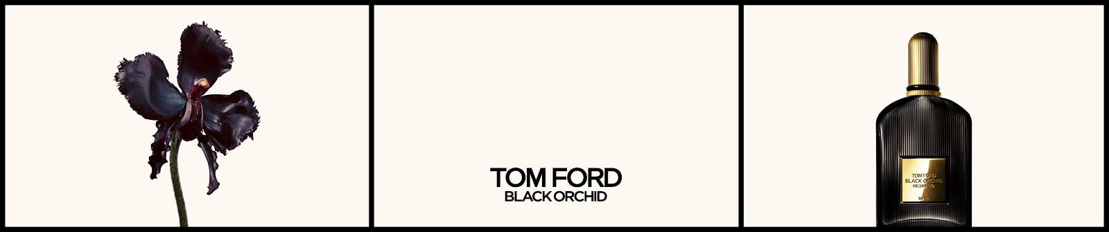 Profumo Tom Ford Black Orchid con fiore di orchidea nera – eleganza e lusso senza tempo.
