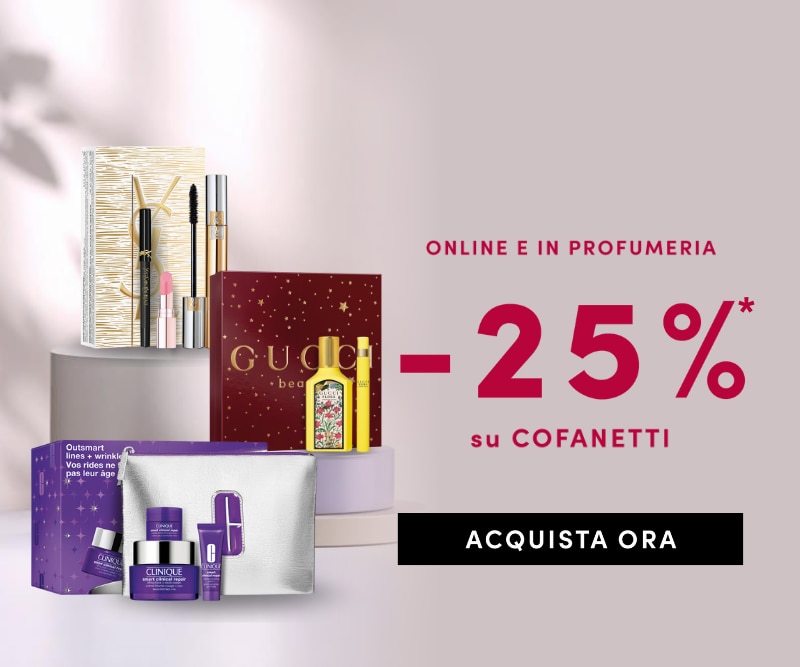 Online e in profumeria -25% su cofanetti