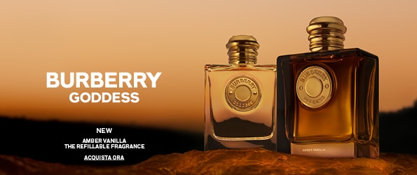 Burberry Goddess Amber Vanilla, la nuova fragranza ricaricabile con note di vaniglia ambrata in eleganti flaconi Burberry Goddess, ACQUISTA ORA