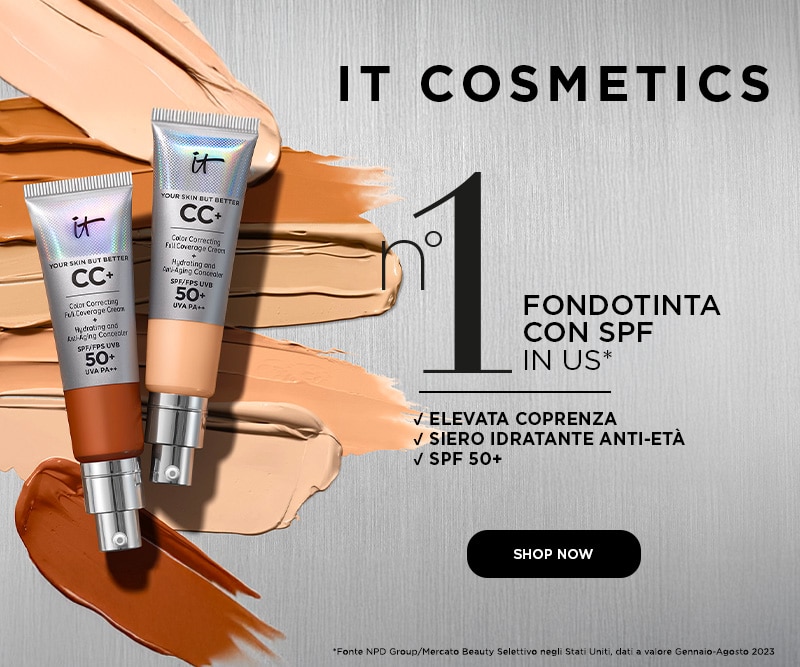 IT Cosmetics CC+ Cream, fondotinta con SPF 50+, alta coprenza e siero anti-età