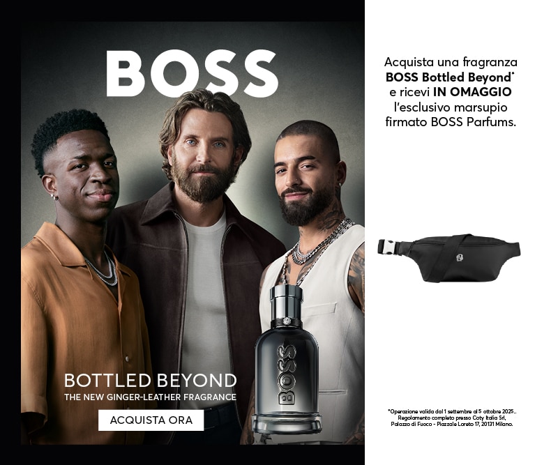 Promo BOSS Bottled Beyond – nuova fragranza con omaggio marsupio firmato