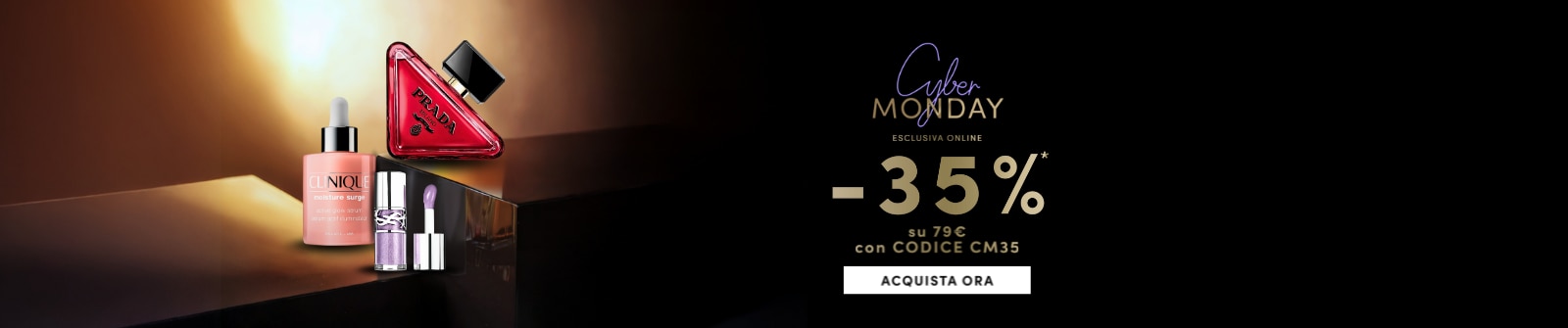 Cyber Monday esclusiva online -35% su 79€ con codice CM35 Acquista ora