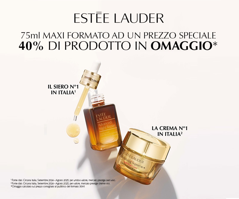 Estée Lauder maxi formato 75ml a prezzo speciale con 40% di prodotto in omaggio, scopri l’offerta.
