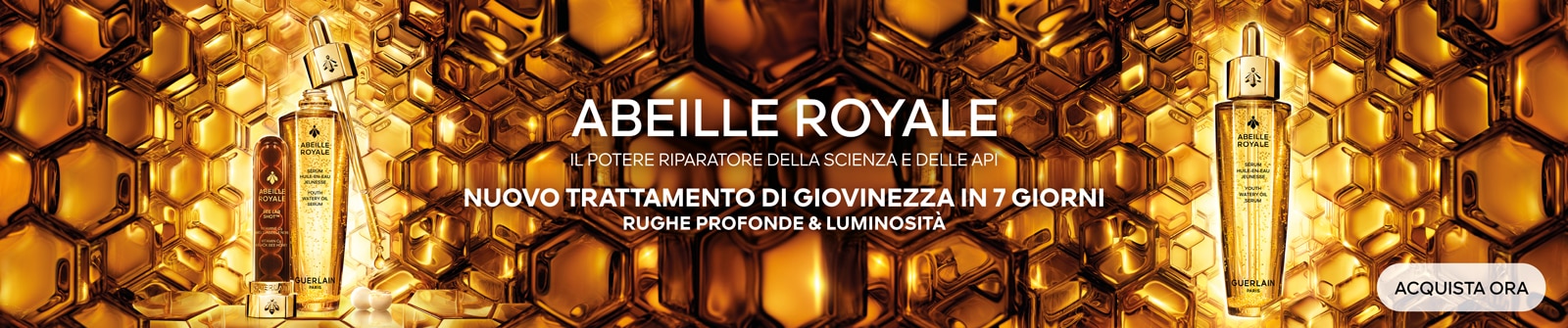 Guerlain Abeille Royale – trattamento giovinezza in 7 giorni per rughe profonde e luminosità.
