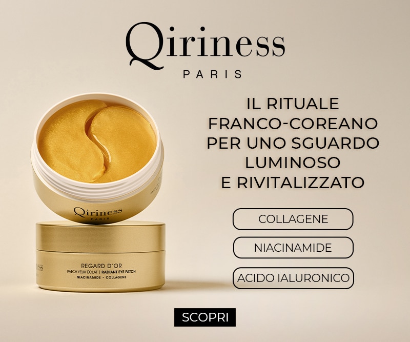 Qiriness Regard d’Or patch occhi illuminante con collagene niacinamide e acido ialuronico