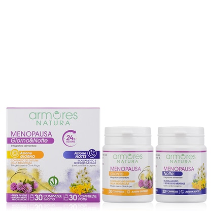 30+30 Compresse Armores ARMORES NATURA MENOPAUSA GIORNO & NOTTE Integratore Alimentare  1 di 1 