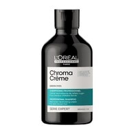 300 ML L'Oreal Professionnel CHROMA CRÈME Shampoo Verde per capelli da marrone scuro a nero  1 di 2 