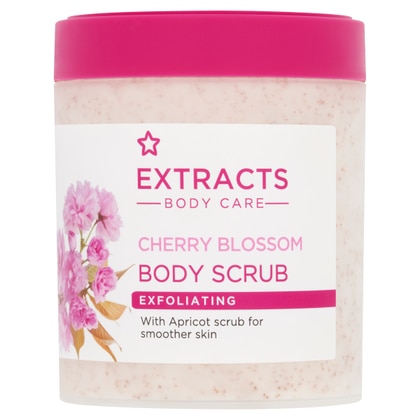 465 ML Superdrug Extracts CHERRY BLOSSOM BODY SCRUB Scrub Corpo Esfoliante ai Fiori di Ciliegio e Albicocca  1 di 2 