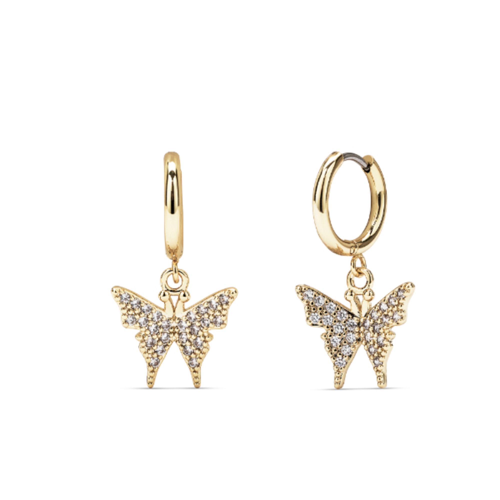 Orecchini Pendenti Farfalle Oro