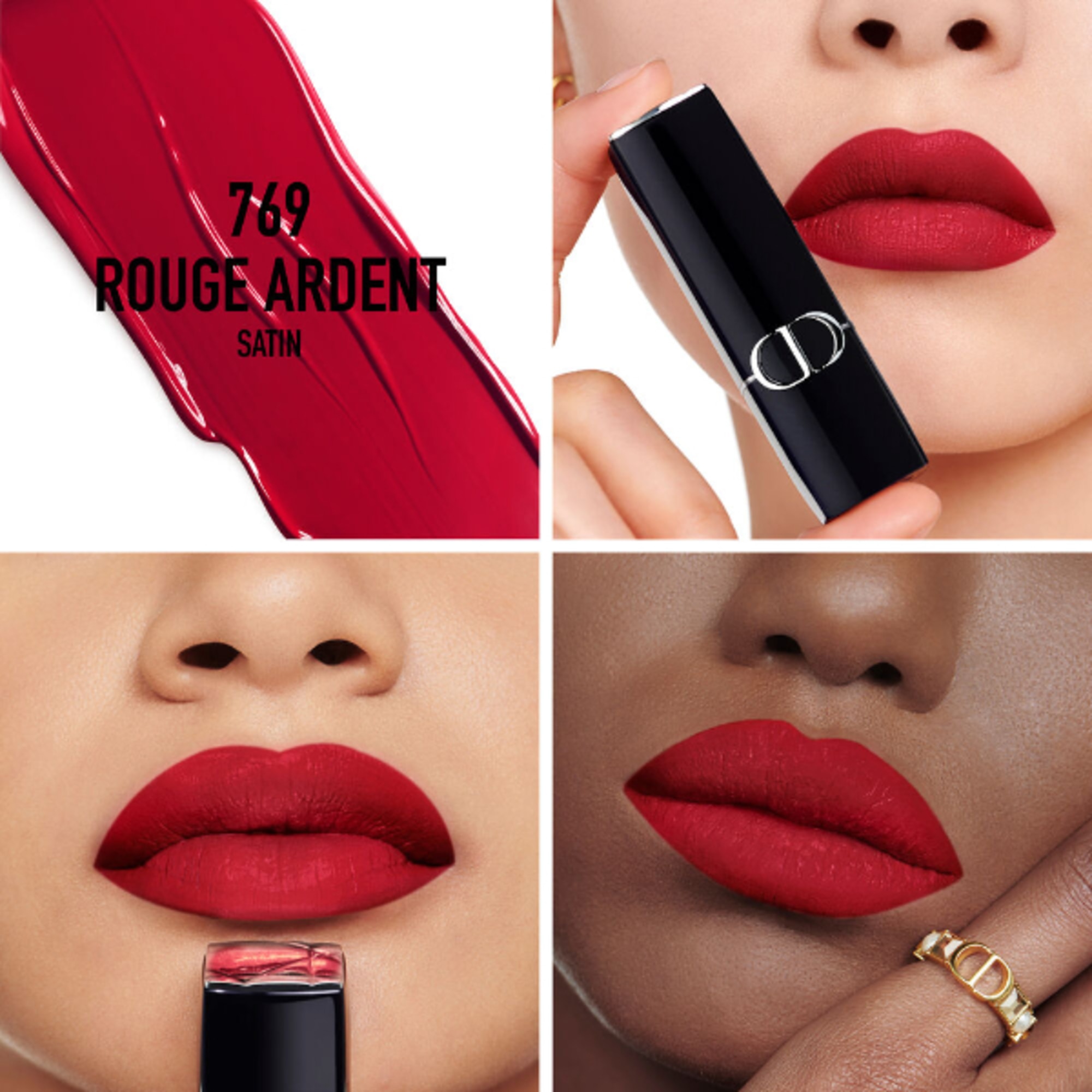  Dior ROUGE DIOR SATIN Rossetto - Comfort e Lunga Tenuta - Trattamento Floreale Idratante  1 di 3 