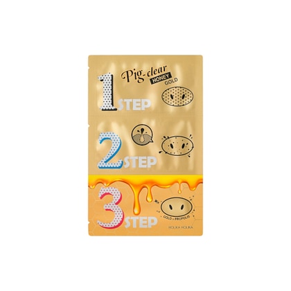 8 G HOLIKA HOLIKA PIG NOSE CLEAR BLACK HEAD 3-STEP KIT (HONEY GOLD) Kit Punti Neri  1 di 1 