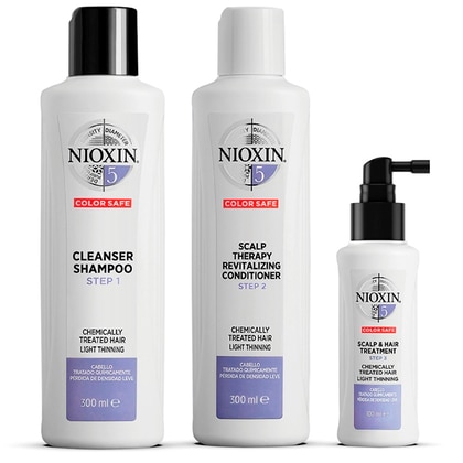 300 ML Nioxin SISTEMA 5 KIT TRIFASICO Cofanetto Trattamento Capelli  1 di 3 