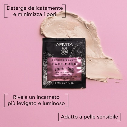 2x8ml Apivita EXPRESS PINK CLAY Maschera Viso  1 di 5 