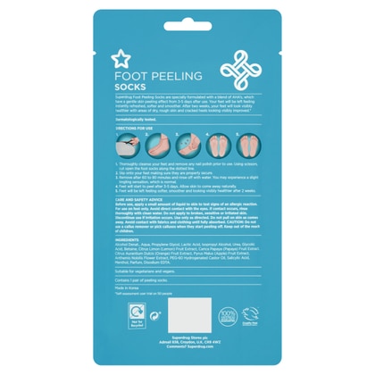  Superdrug S/D FOOT PEELING SOCKS Maschera Peeling Piedi  1 di 2 