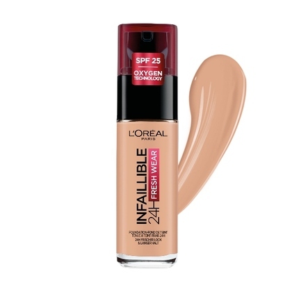  L'Oréal Paris INFAILLIBLE 24H FRESH WEAR Fondotinta Liquido A Lunga Tenuta SPF25  1 di 3 