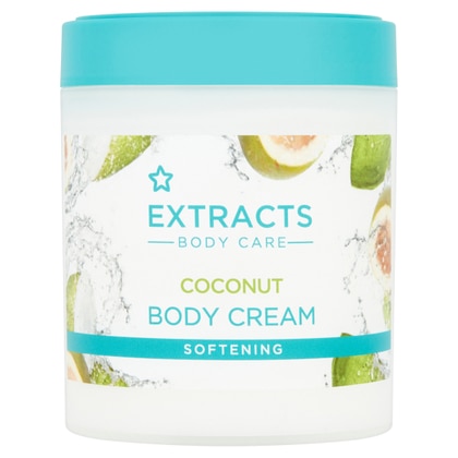 475 ML Superdrug Extracts COCONUT BODY CREAM Crema Corpo al Cocco  1 di 2 