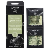 2x8ml Apivita EXPRESS GREEN CLAY Maschera Viso  1 di 2 