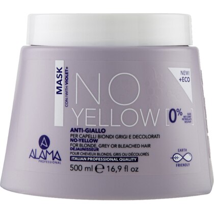 500 ML ALAMA PROFESSIONAL NO-YELLOW Maschera  Capelli Biondi, Grigi o Decolorati  1 di 1 