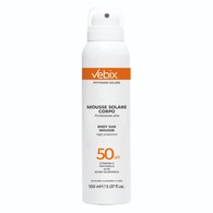 150 ML Vebix PHYTAMIN Mousse Solare Corpo SPF 50 Protezione Alta - Resistente all'Acqua