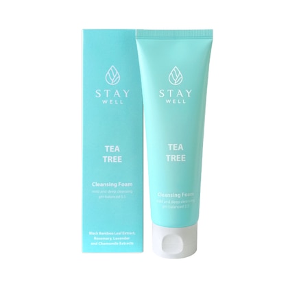 130 ML Stay Well VEGAN TEA TREE CLEANSER Detergente Vegan Tea Tree  1 di 2 