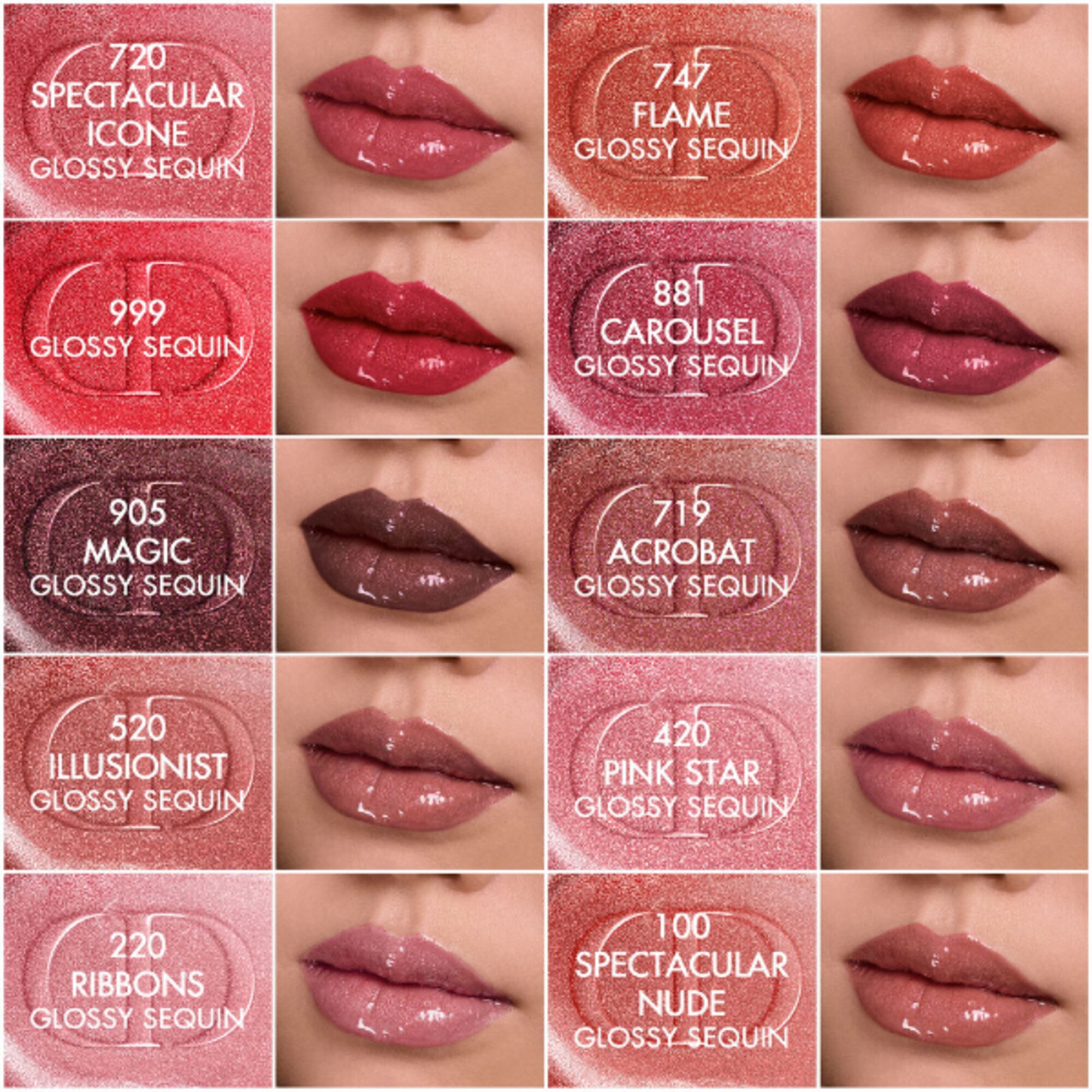 Duo Rossetto e Gloss con Finish Glitterato o Brillante