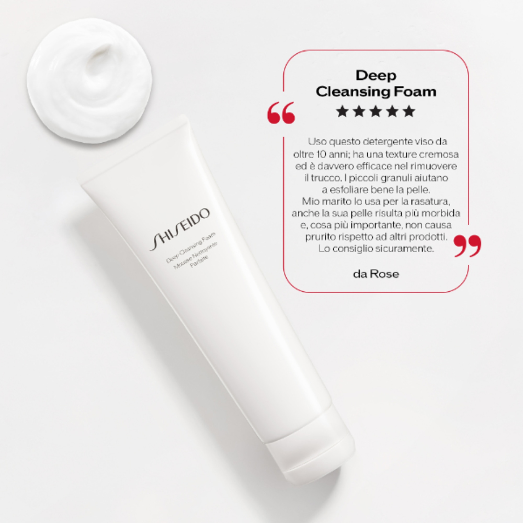 125 ML Shiseido DEEP CLEANSING FOAM Detergente Schiumogeno per il Viso Rinfrescante 5 di 8 Detergente Schiumogeno per il Viso Rinfrescante