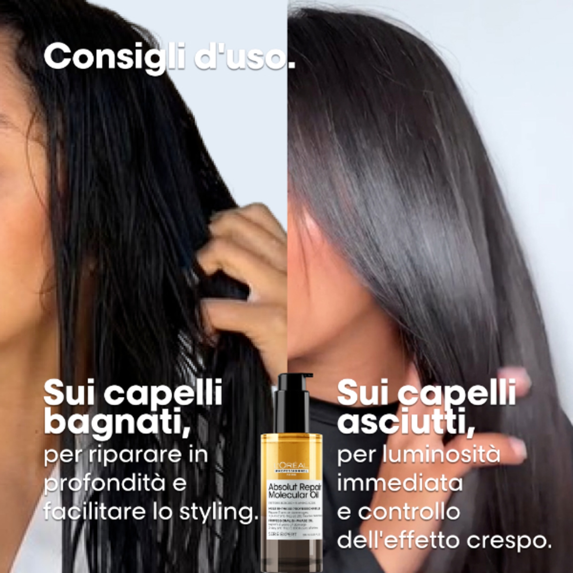 30 ML L'Oreal Professionnel ABSOLUT REPAIR MOLECULAR OLIO Olio Bifasico 5 di 7 Olio Bifasico
