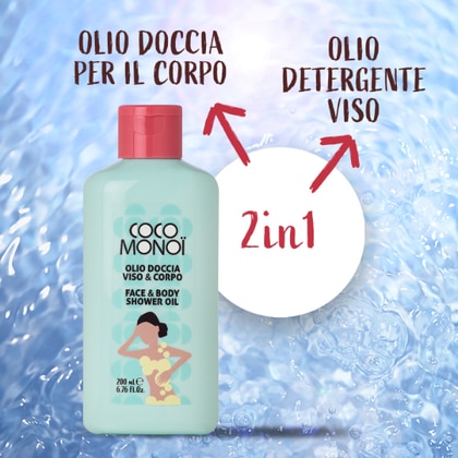 200 ML Coco Monoi 2 IN 1 OLIO DOCCIA VISO E CORPO Olio Doccia Viso e Corpo  1 di 3 