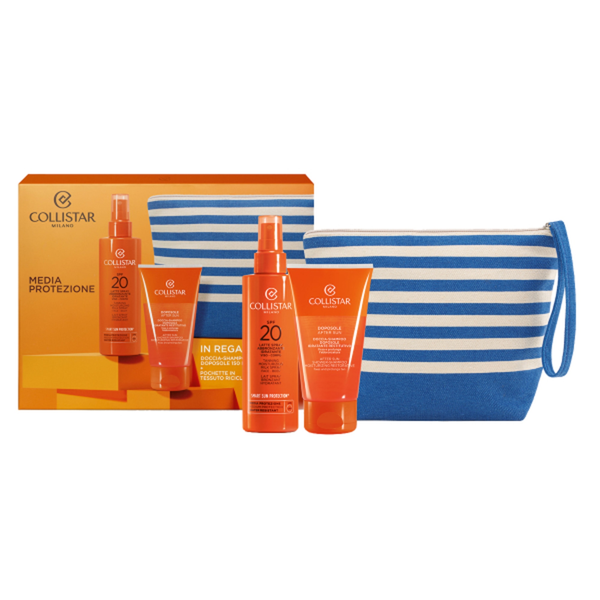 200ml+150ml Collistar COFANETTO LATTE SPRAY ABBRONZANTE IDRATANTE VISO-CORPO SPF 20 Cofanetto Regalo 1 di 3