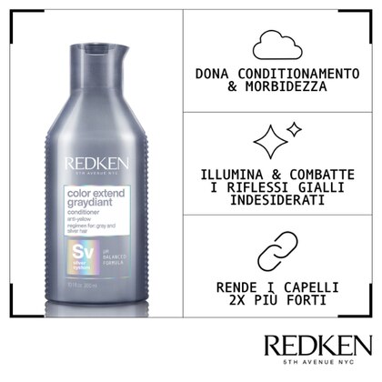 300 ML Redken COLOR EXTENDED GRAYDIANT Balsamo  1 di 3 