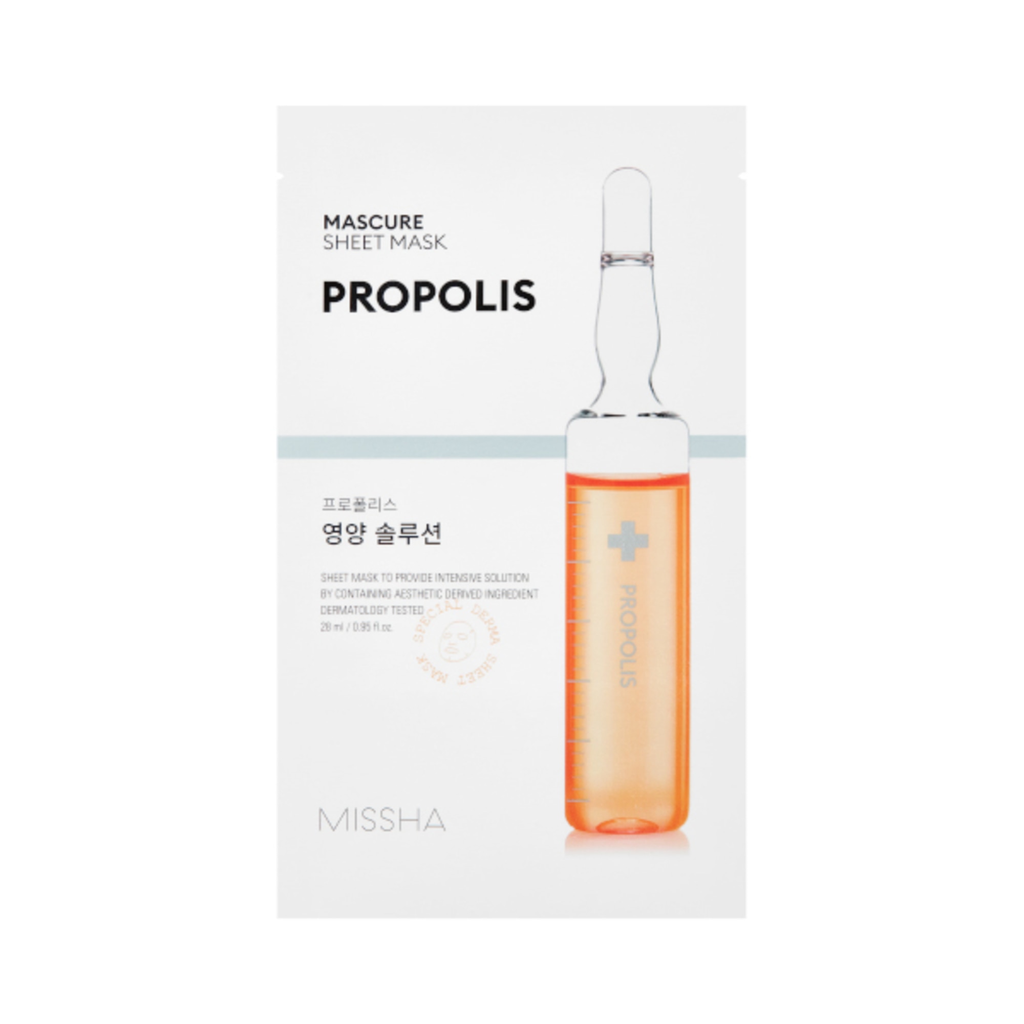 28 ML MISSHA MASCURE SHEET MASK - PROPOLIS Maschera Propoli 1 di 1