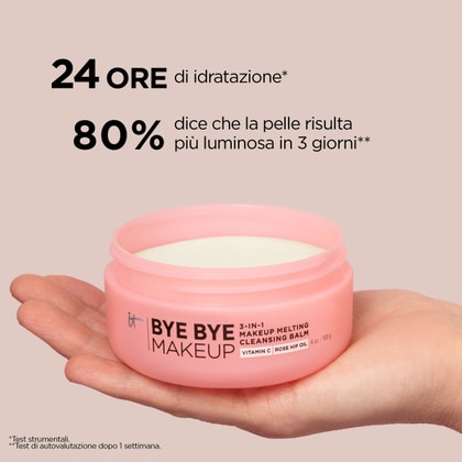 80 G IT Cosmetics BYE BYE MAKEUP 3-IN-1 MAKEUP MELTING BALM Struccante, Detergente, Maschera Viso  1 di 4 