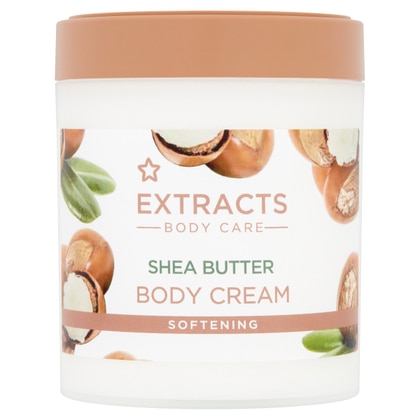 475 ML Superdrug Extracts SHEA BUTTER BODY CREAM Crema Corpo al Burro di Karitè e Mandorla  1 di 2 