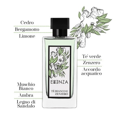 100 ML Essenza TÈ BIANCO E ZENZERO Eau De Parfum  1 di 3 