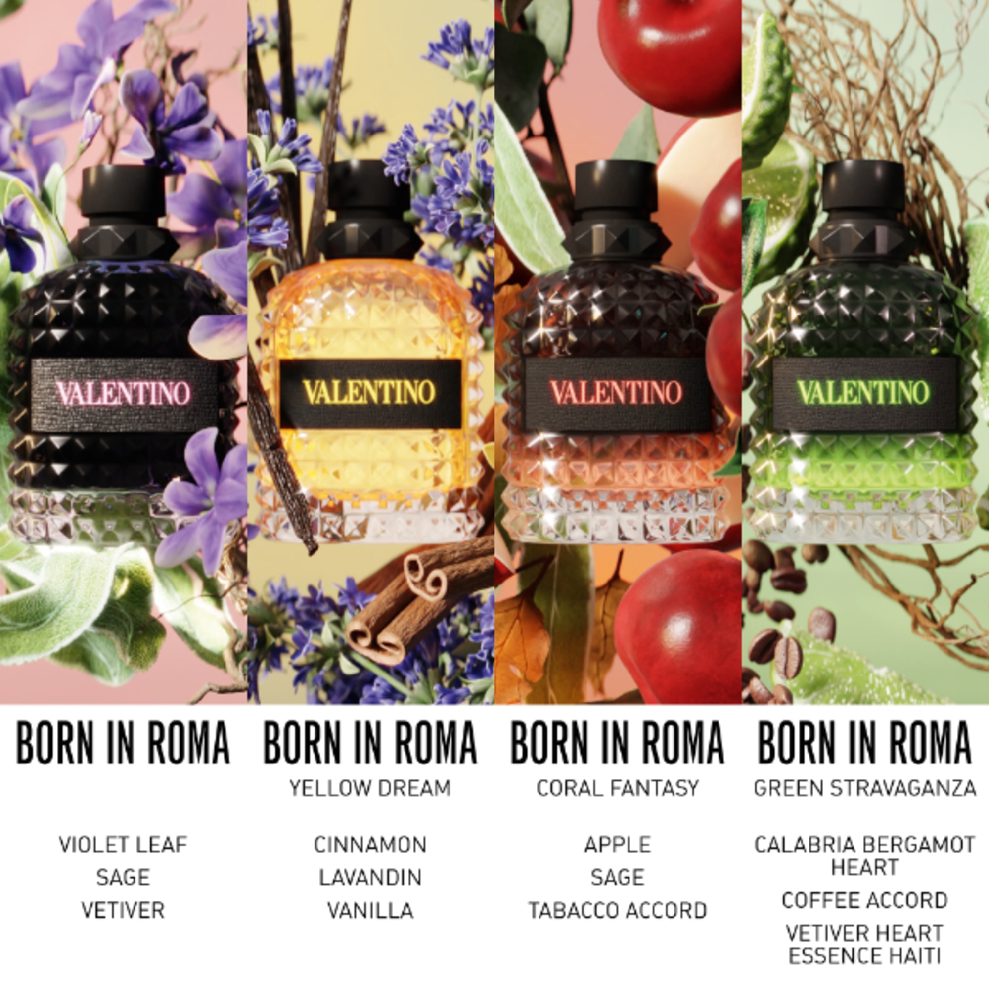 100 ML Valentino BORN IN ROMA UOMO Eau De Toilette  1 di 5 