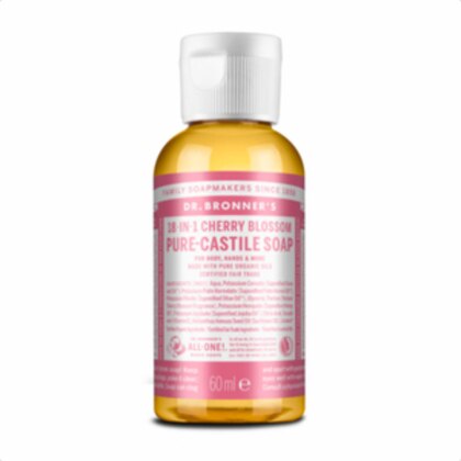 60 ML DR BRONNER’S 18 IN 1 FIORI DI CILIEGIO Sapone Liquido 1 di 1