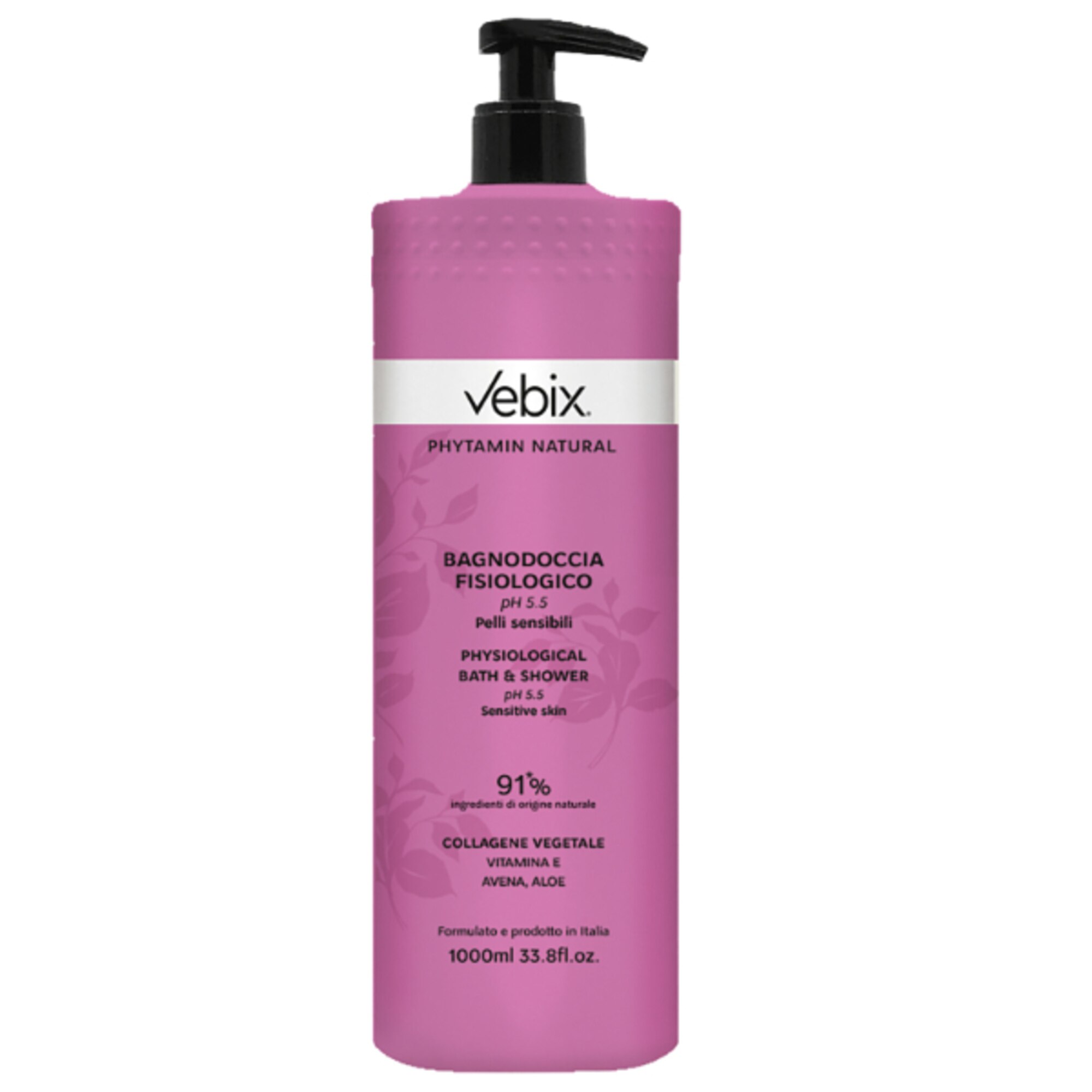 1000 ML Vebix PHYTAMIN NATURAL Bagnodoccia Fisiologico PH 5.5 1 di 1 Bagnodoccia Fisiologico PH 5.5