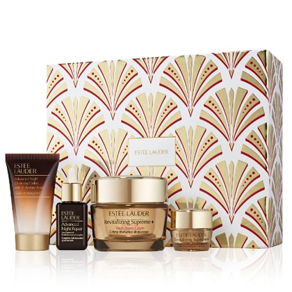 30ml+15ml+50ml+5ml Estée Lauder REVITALIZING SUPREME+ HOLIDAY SKINCARE SET Cofanetto Regalo  1 di 3 