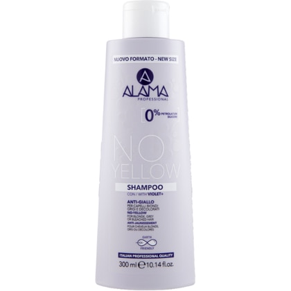 300 ML ALAMA PROFESSIONAL NO-YELLOW Shampoo Capelli Biondi, Grigi o Decolorati  1 di 1 