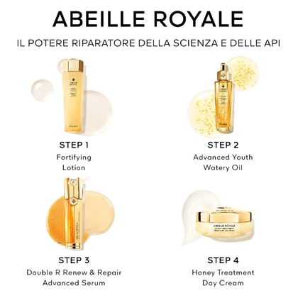 50ml+40ml+15ml+15ml Guerlain ABEILLE ROYALE PROGRAMMA ANTI-ETÀ ADVANCED DOUBLE R SERUM Cofanetto Regalo  1 di 8 