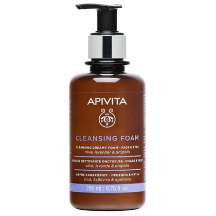 200 ML Apivita CLEANSING FOAM Mousse Detergente Cremosa Viso e Occhi  1 di 7 