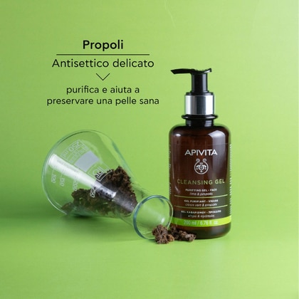 200 ML Apivita CLEANSING GEL Gel Purificante Viso  1 di 7 