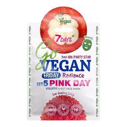 25 G 7Days GOVEGAN - PINK DAY Maschera Viso in Tessuto - Illuminante  1 di 1 