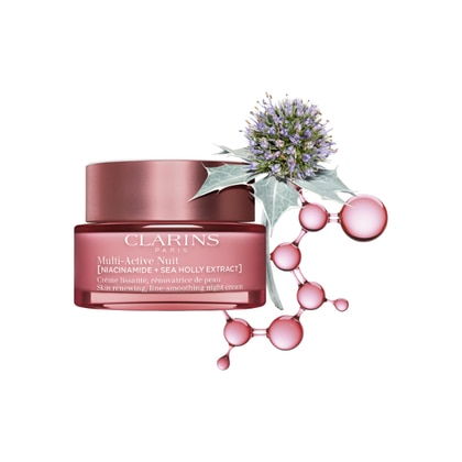 50 ML Clarins MULTI-ACTIVE NUIT Crema Notte per Pelli Secche  1 di 3 